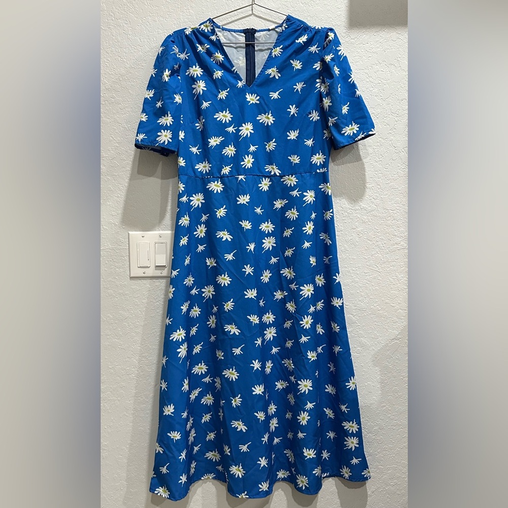 SHEIN Blue Floral Dress
